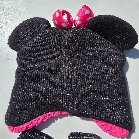 Disney Minnie Mouse Hat and Mittens Set Girls - Picture 3 of 3